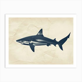 Whitetip Reef Shark Shark Shark Silhouette 5 Art Print