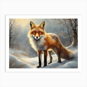 Majestic Winter Fox 2 Page 9 Art Print