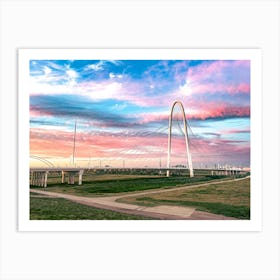 Margaret Hunt Hill Bridge - Dallas Texas - Sunrise 1 Art Print