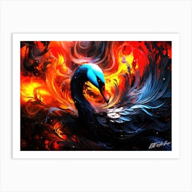 Black Swan Event - Flaming Swan Art Print