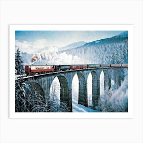 Swiss Alpine Railway Art Print