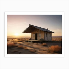 Small House In The Desert Art Print