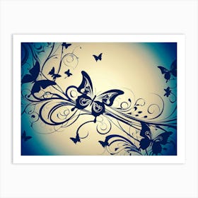 Butterfly Wallpaper 17 Art Print