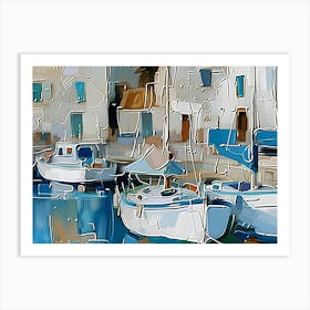 Of Boats In The Harbor Art Print