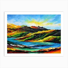 Sunset In The Mountains 7 Art Print