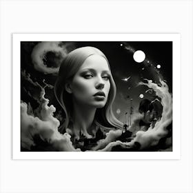 Black And White Painting 2 Art Print