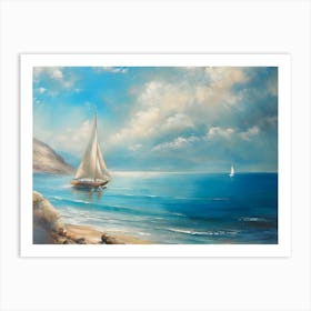 Sailboat On The Sea Art Print