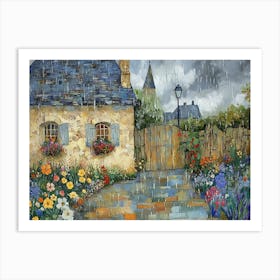 Rainy French Garden # 2 Art Print