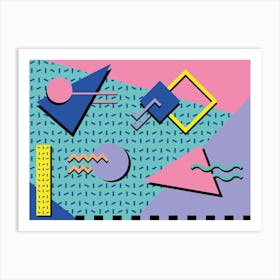 Memphis Pattern Retro Vaporwave 80s Nostalgia 90s Dreamwave Artwork Art Print