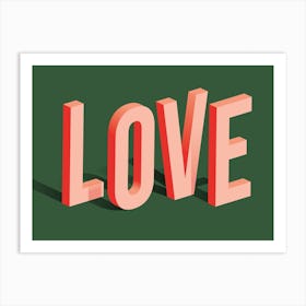 Bold 3d Love Art Print