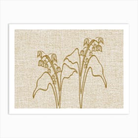 Linen Lily of the Valley Art Print