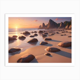 Sunset On The Beach 5 Art Print