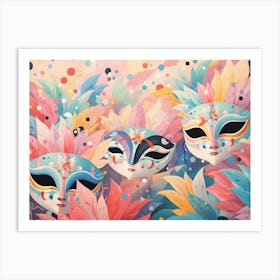 Masks Art Print