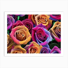 Colorful Roses Art Print