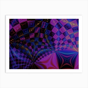 Abstract Fractal Background Silky Geometric Art Print