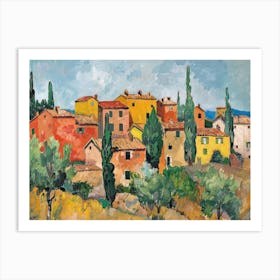 Peaceful Provenance Painting Inspired By Paul Cezanne Art Print