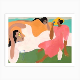 Two Women Relaxing Art Print