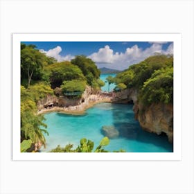 St Lucia landscape 1 Art Print