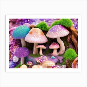 Mushroom Garden Art Print