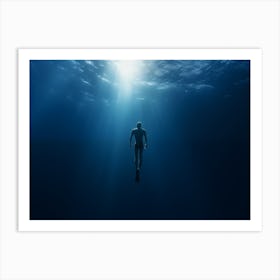 Image Of A Man In The Water Art Print