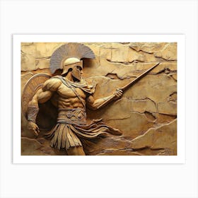 3d Ancient Greek Warrior 1 Art Print