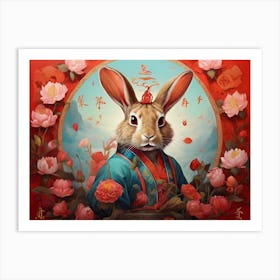 Rabbit In Chinese Costume 1 Art Print