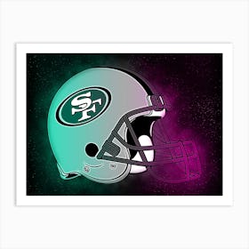 San Francisco 49ers Helmet Style Art Print