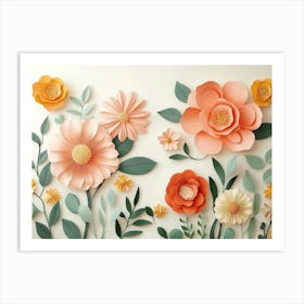 3d Floral Craft Art Art Print