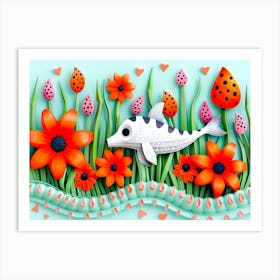 Fish In The Grass Art Print