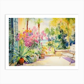 Tropical Patio Art Print