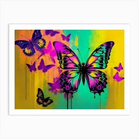 Colorful Butterflies 105 Art Print