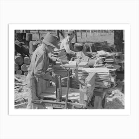 Young Boy Packing Shingles At Small Mill Near Jefferson, Texas By Russell Lee Art Print