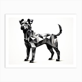 Polygonal Dog 1 Art Print