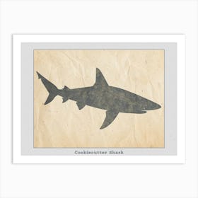 Cookiecutter Shark Silhouette 3 Poster Art Print