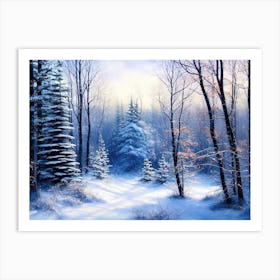Forest Clearing In Winter Art Print