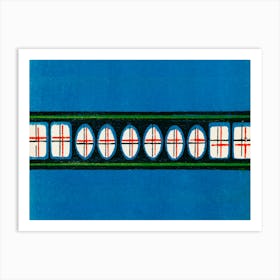 Vintage Ukiyo-e Woodblock Print Of Japanese Textile, Shima Shima, Furuya Korin (161) Art Print