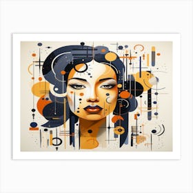 Abstract Portrait Of A Woman 1 Art Print