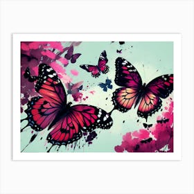 Butterfly Wallpaper 33 Art Print