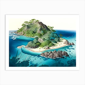 Inkislandaerial Art Print