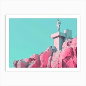 Pink Rock Art Print