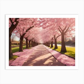 Cherry Blossoms Paintings Art Print 1 Art Print