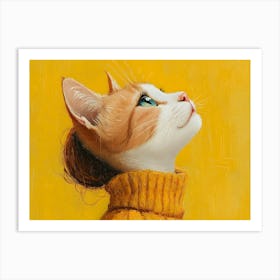 Classy Cat Lady 3 Art Print