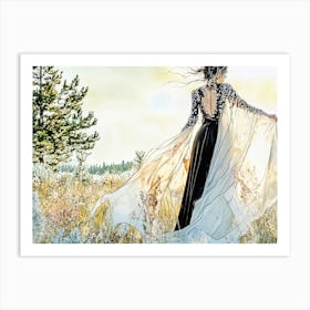 Girl In A Dress 6 Art Print