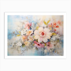 Vintage Pastel Flowers 10 Art Print