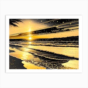 Sunset On The Beach 2 Art Print