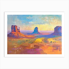Western Sunset Landscapes Monument Valley Arizona 3 Art Print