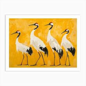 Four Cranes 2 Art Print