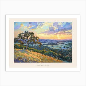 Western Sunset Landscapes Texas Hill Country 2 Poster Art Print