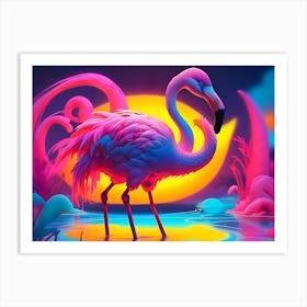 Pink Flamingo 2 Art Print