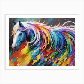 Rainbow Horse Art Print